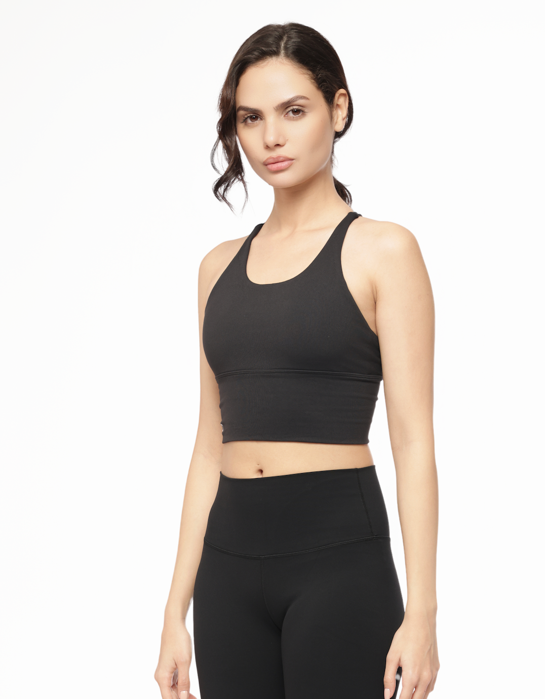 SEAMLESS CRISSCROSS BRAS BLACK