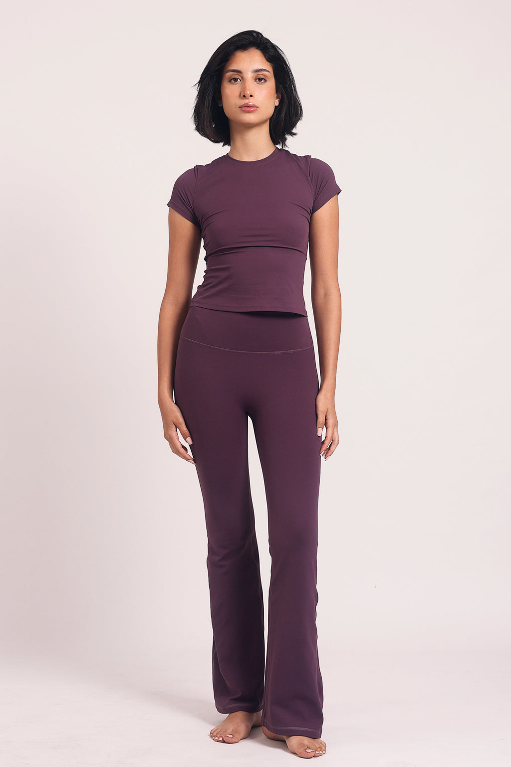 Fleece Sculpt Flare leggings Deep Purple