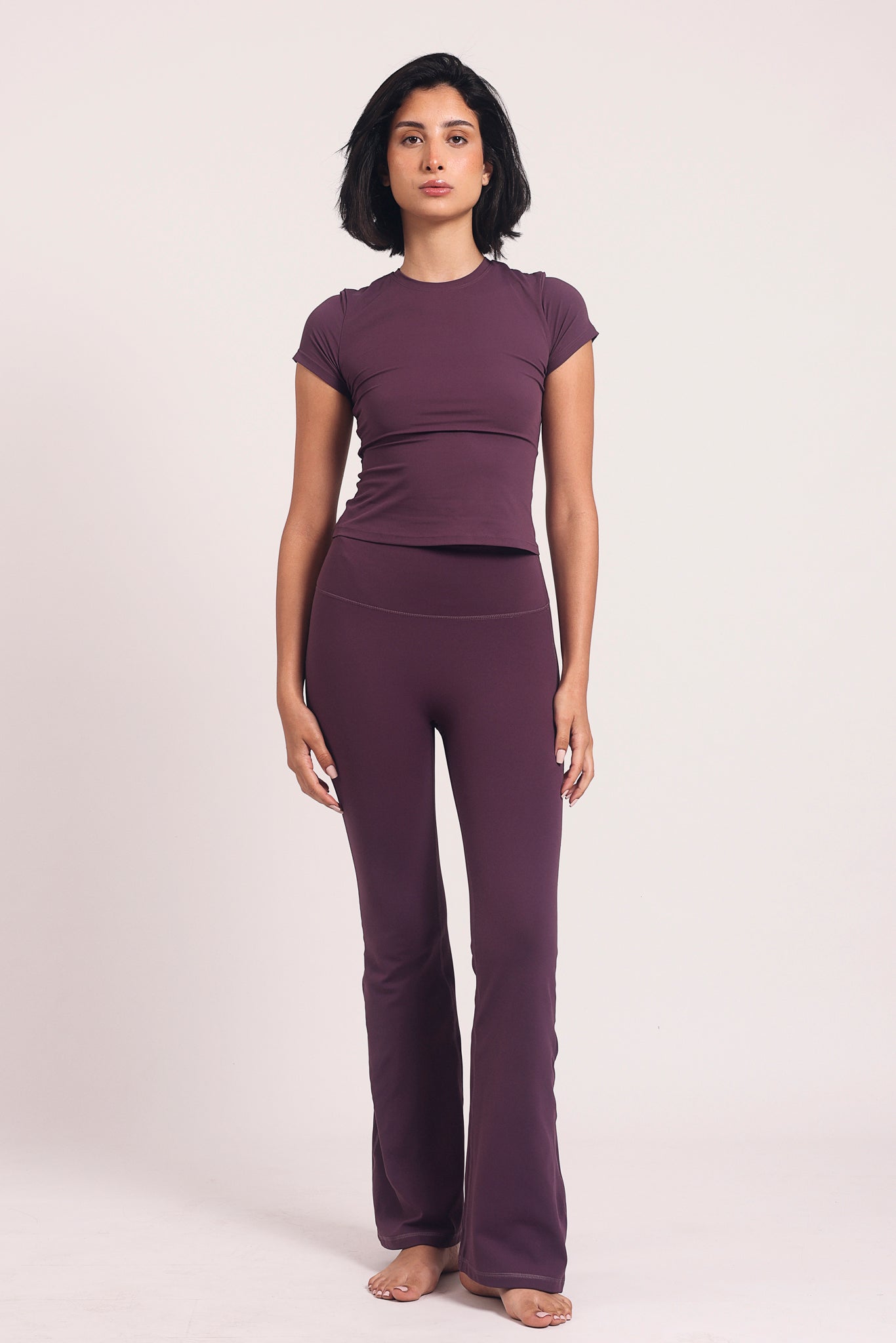Fleece Sculpt Flare leggings Deep Purple