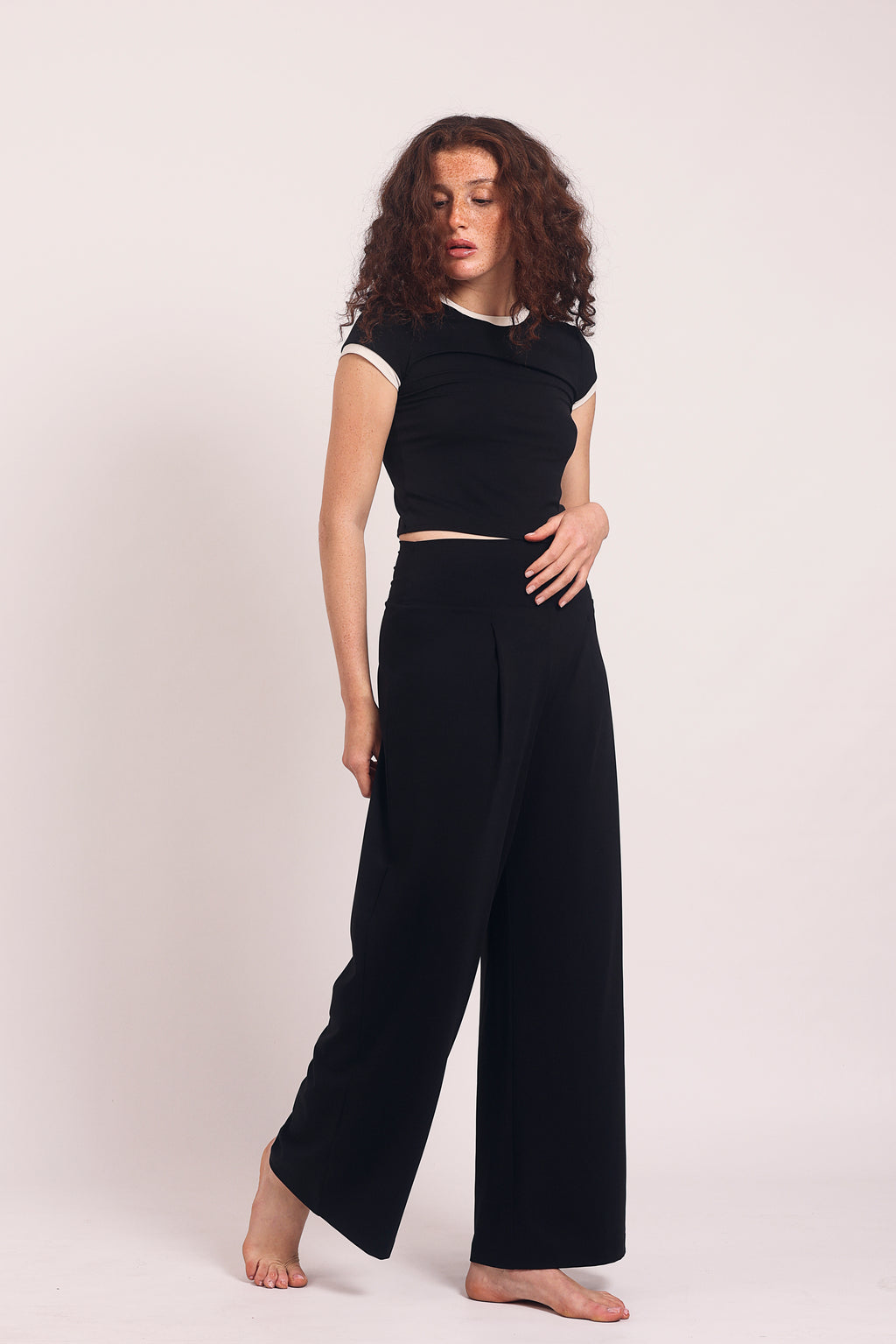 Palazzo Air Pants Black