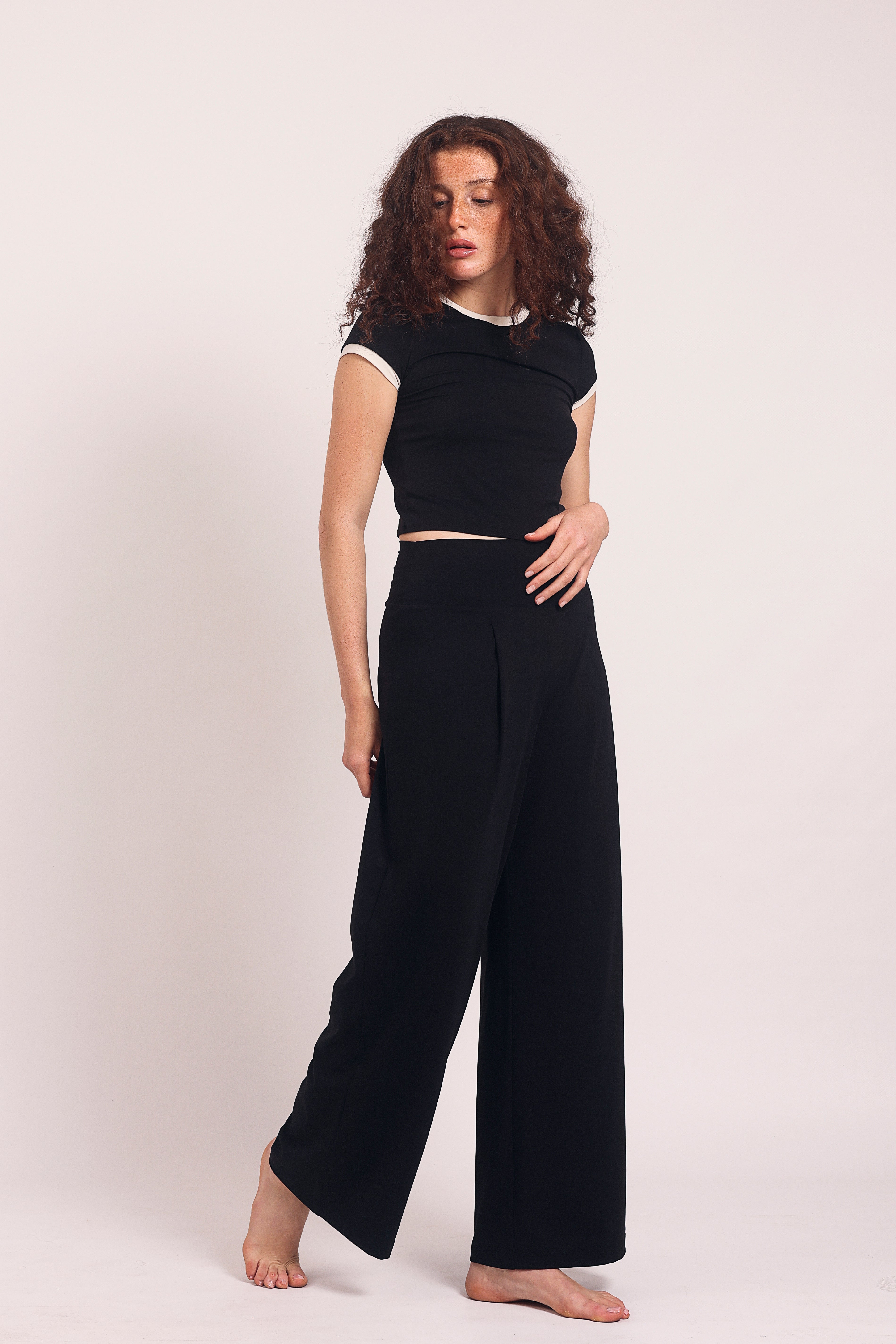 Palazzo Air Pants Black