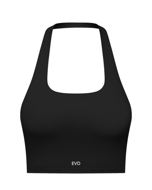 HALTER BRA BLACK