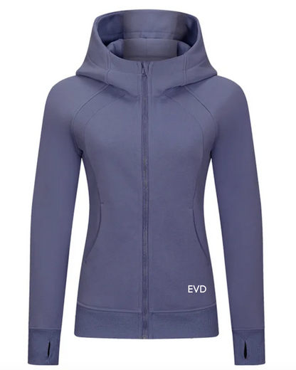 ACTIVE ZIP HOODIE LILAC GREY