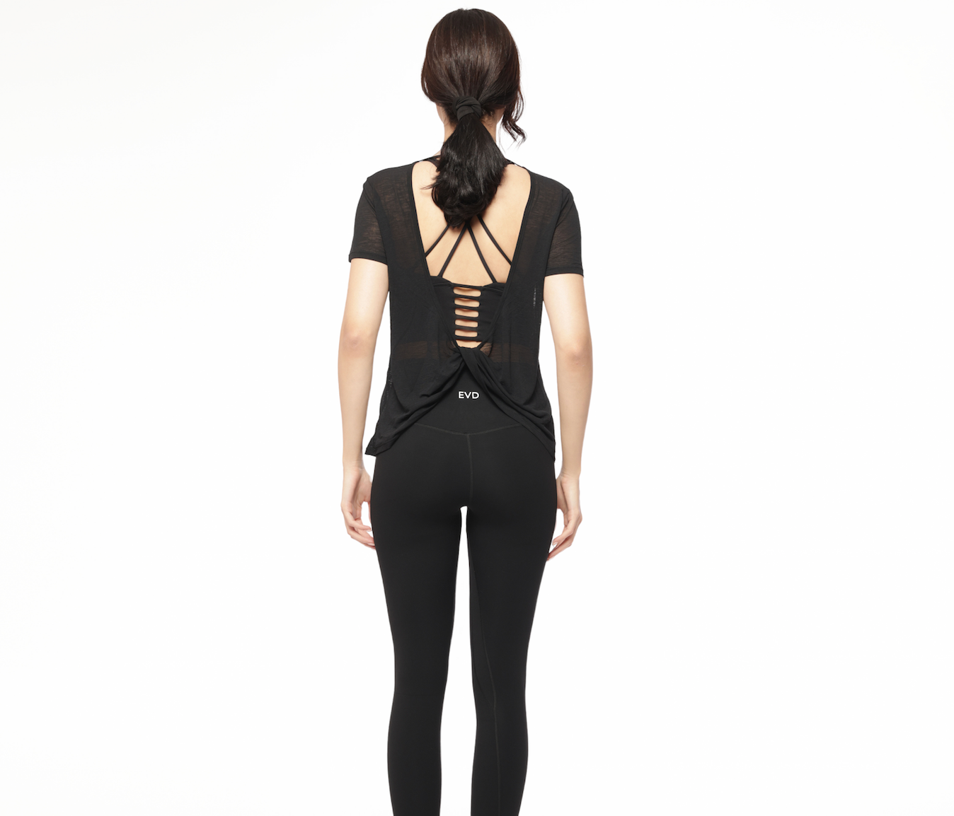 BACKLESS TEE BLACK