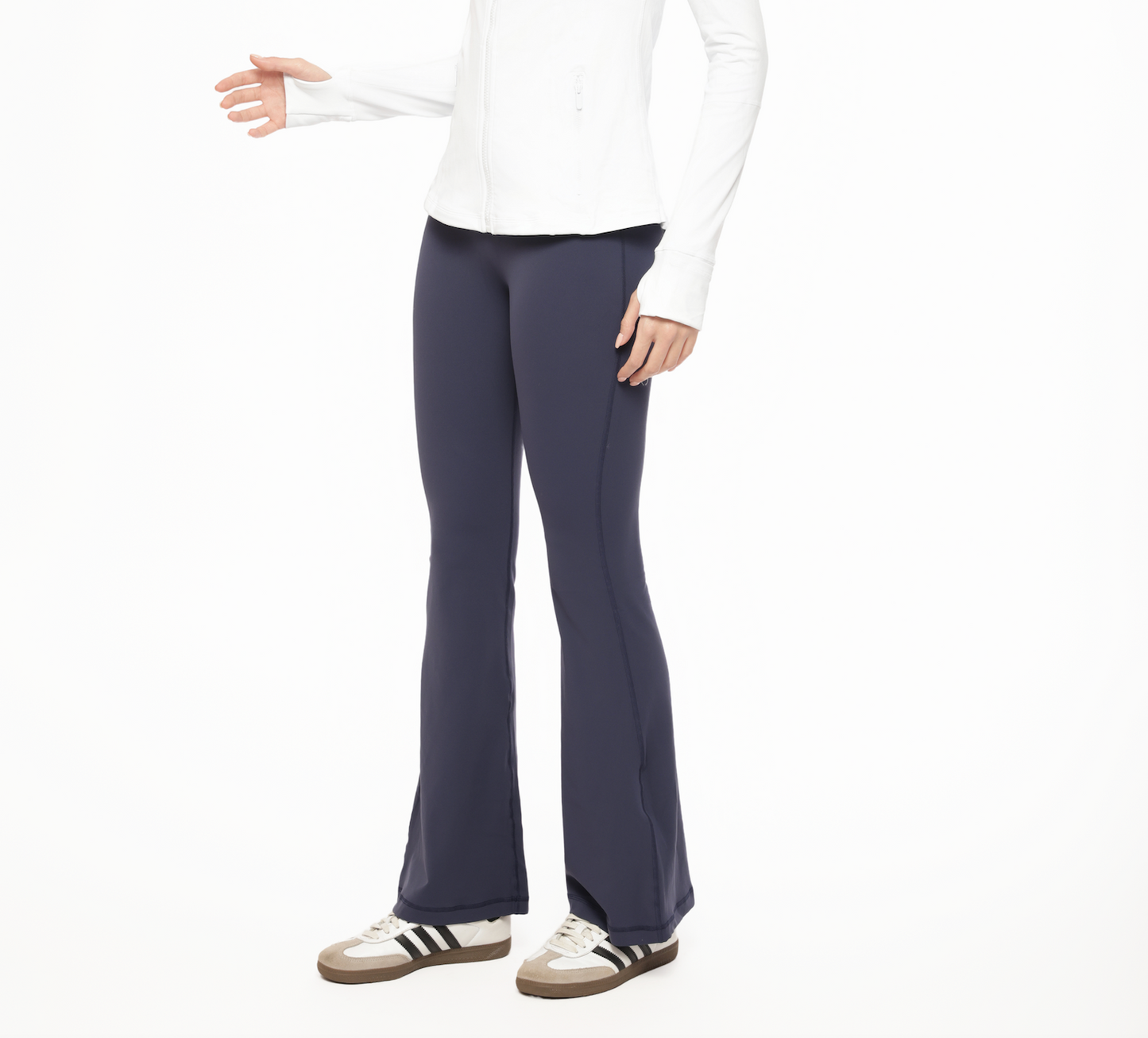 SEAMLESS HIGH-RISE FLARED PANT TRUE NAVY